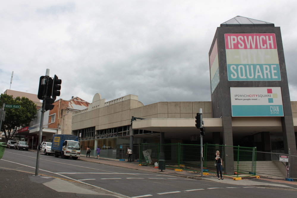 Demolition of Ipswich City Square, Brisbane and Bell Streets, Ipswich, December 2011