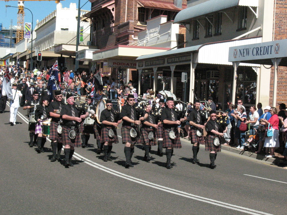 Anzac Day March down Ellenborough Street, towards Timothy Maloney Park, Ipswich, April 2009