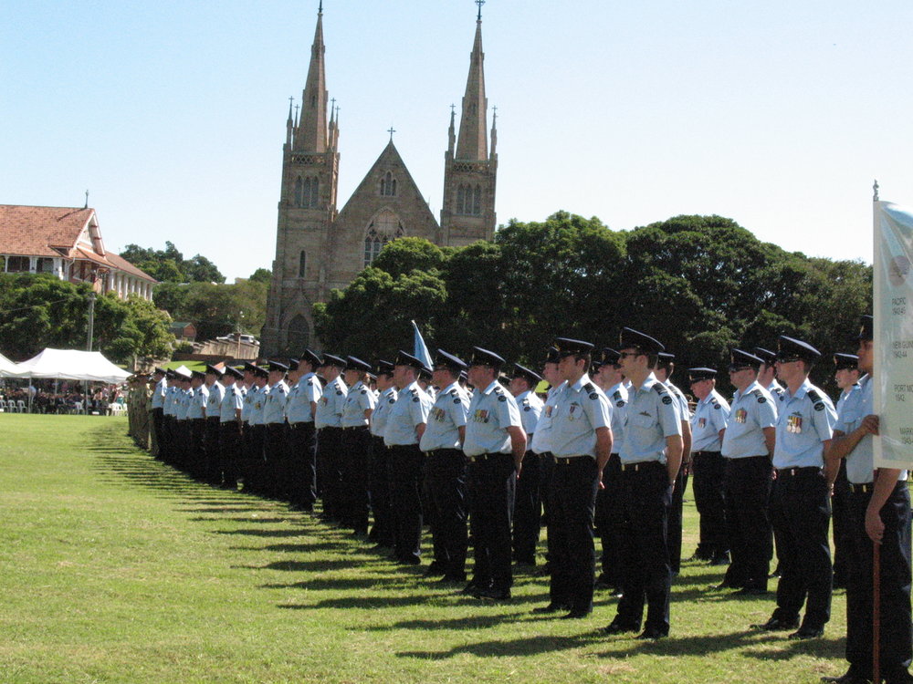 Anzac Day March down Ellenborough Street, towards Timothy Maloney Park, Ipswich, April 2009