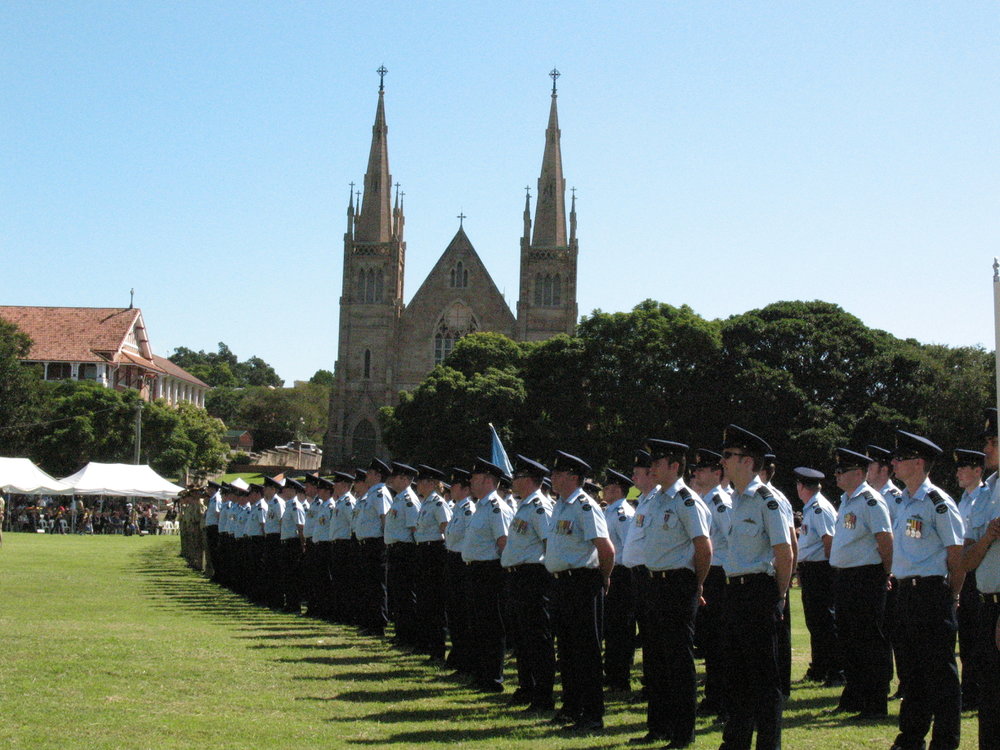 Anzac Day March down Ellenborough Street, towards Timothy Maloney Park, Ipswich, April 2009