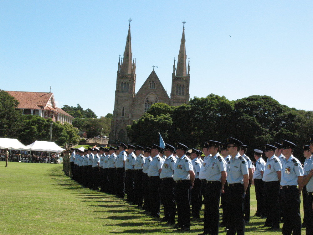 Anzac Day March down Ellenborough Street, towards Timothy Maloney Park, Ipswich, April 2009