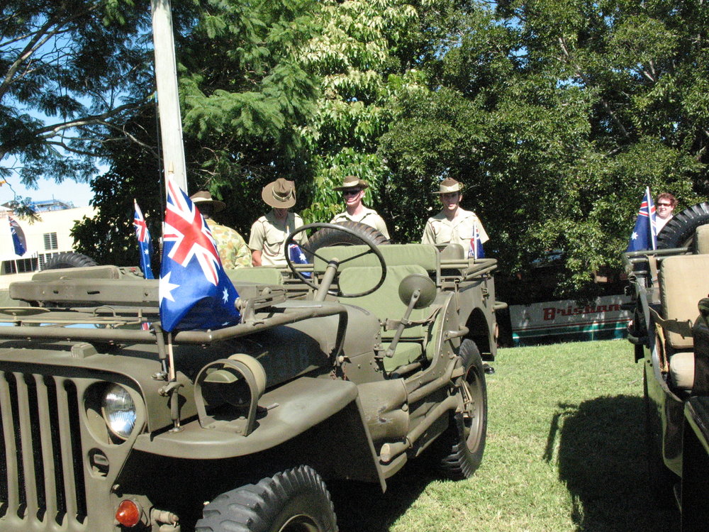 Anzac Day March down Ellenborough Street, towards Timothy Maloney Park, Ipswich, April 2009