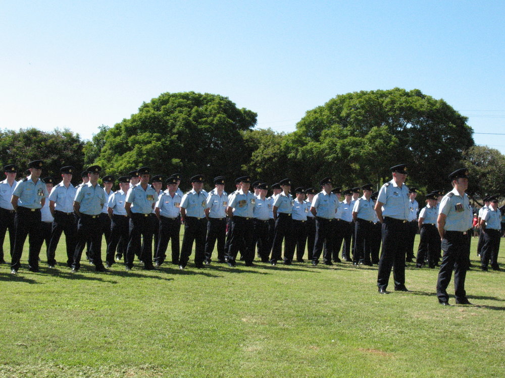 Anzac Day March down Ellenborough Street, towards Timothy Maloney Park, Ipswich, April 2009