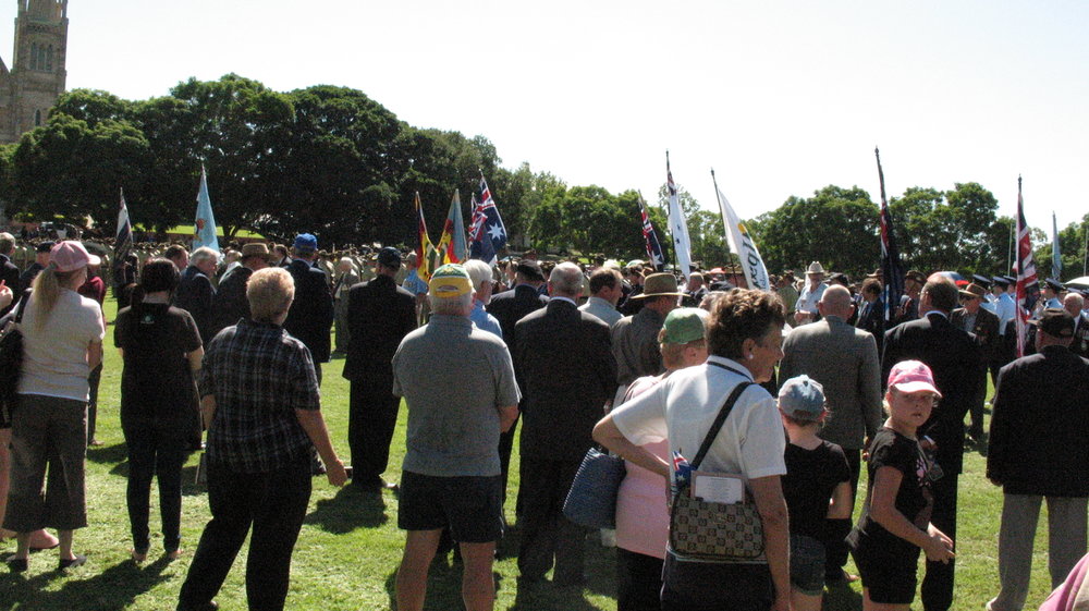 Anzac Day March down Ellenborough Street, towards Timothy Maloney Park, Ipswich, April 2009