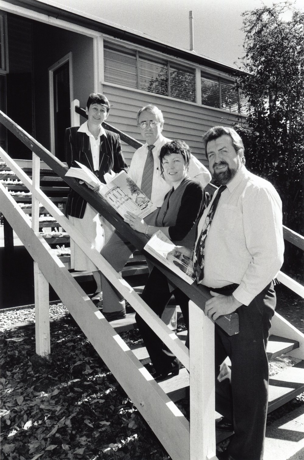 Robyn and Bruce Buchanan, Tanya Jen and Cr Paul Tully, Redbank Plains, Ipswich, c.1997