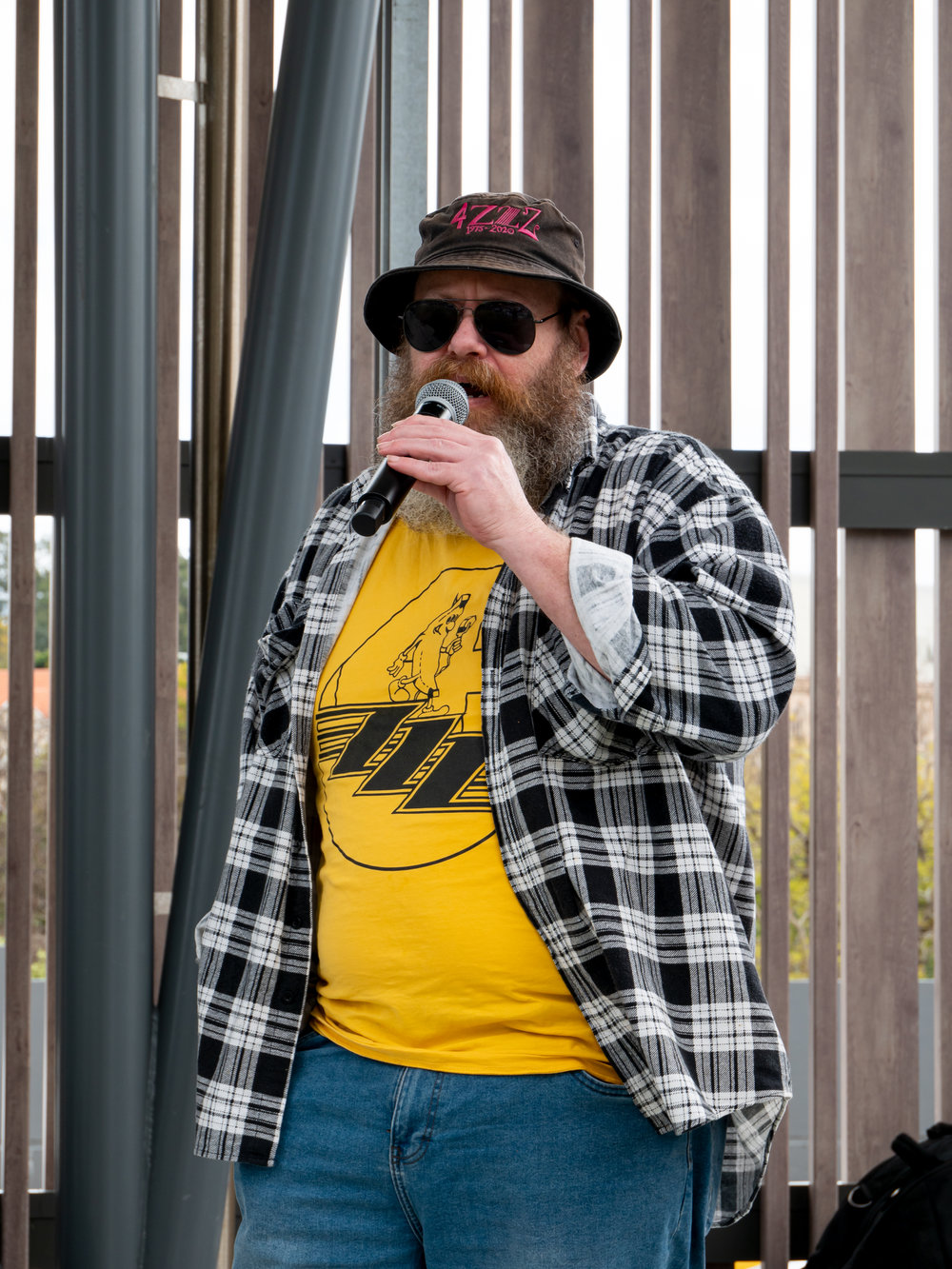 Entrant in the beards and moustaches competition at Bikes Beards   BBQs, Tulmur Place, September 2022