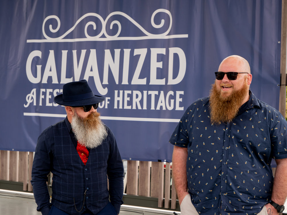 Entrants in the beards and moustaches competition at Bikes Beards   BBQs, Tulmur Place, September 2022