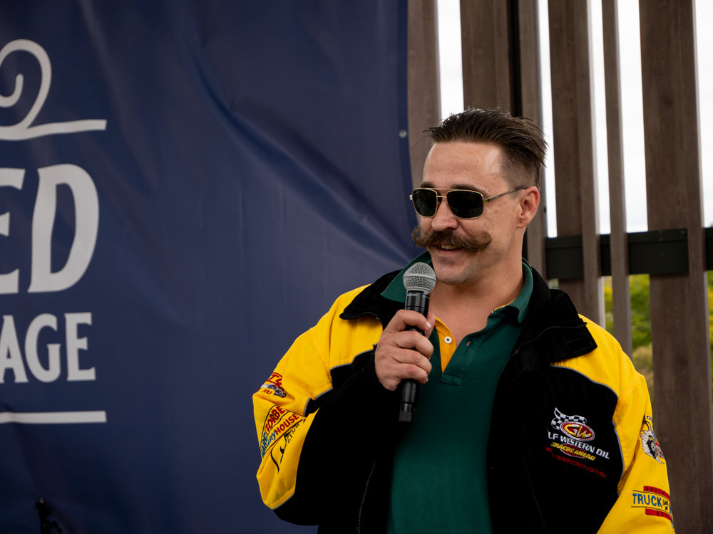 Entrant in the beards and moustaches competition at Bikes Beards   BBQs, Tulmur Place, September 2022