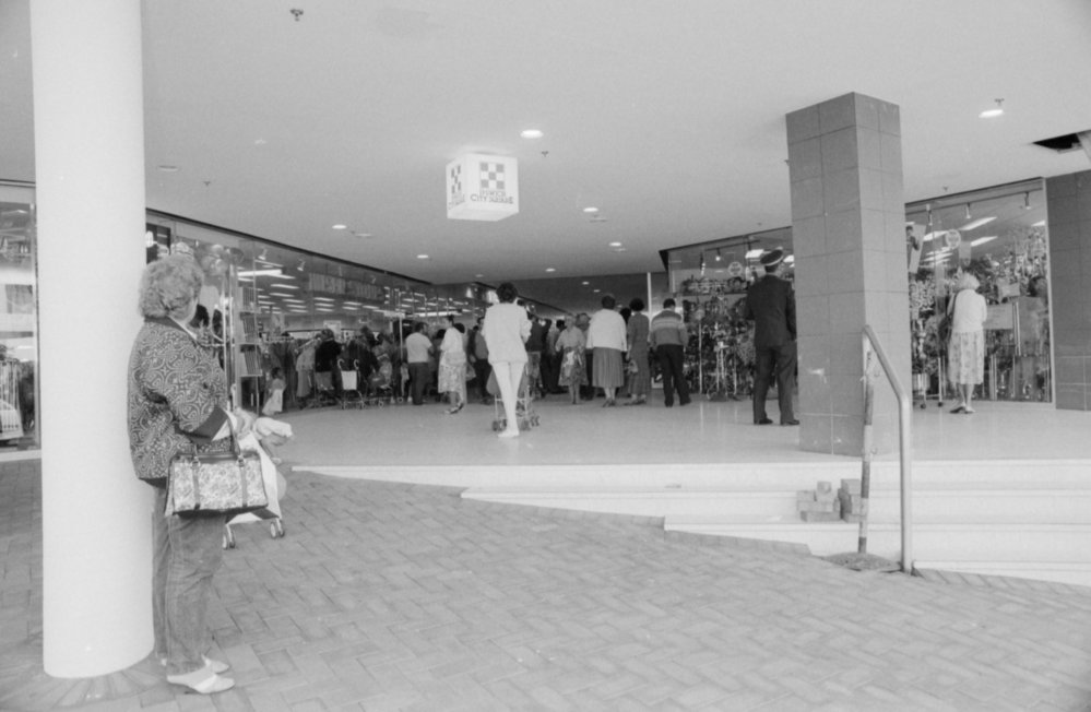 Opening of Ipswich City Square, corner of Brisbane and Bell Streets, August 1987 
