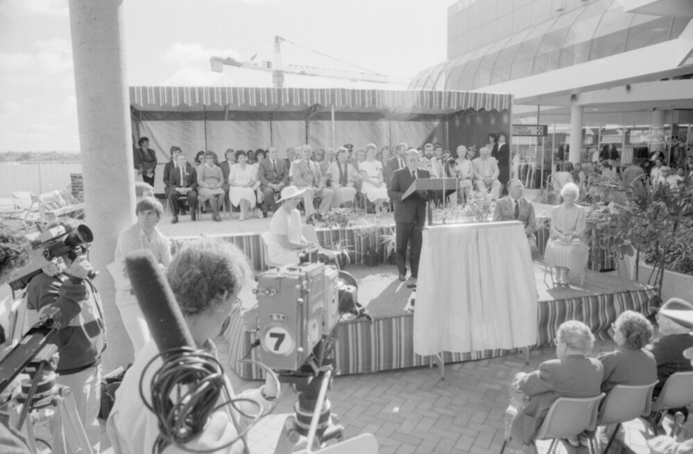 Opening of the Ipswich City Mall, Ipswich, August 1987 