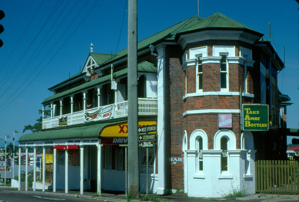 City View Hotel side view, 275 Brisbane Street, West Ipswich, 1985