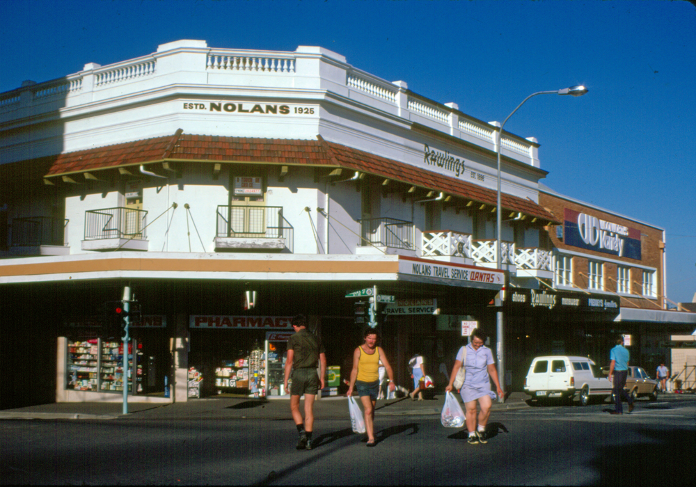 Nolan's Corner, corner of Brisbane &amp; Nicholas Streets, Ipswich, c.1970