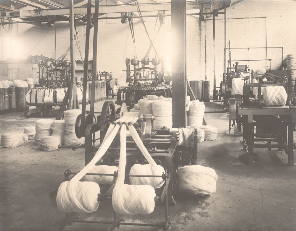 Thought to be the interior of Queensland Woollen Company, East Ipswich, 1900s