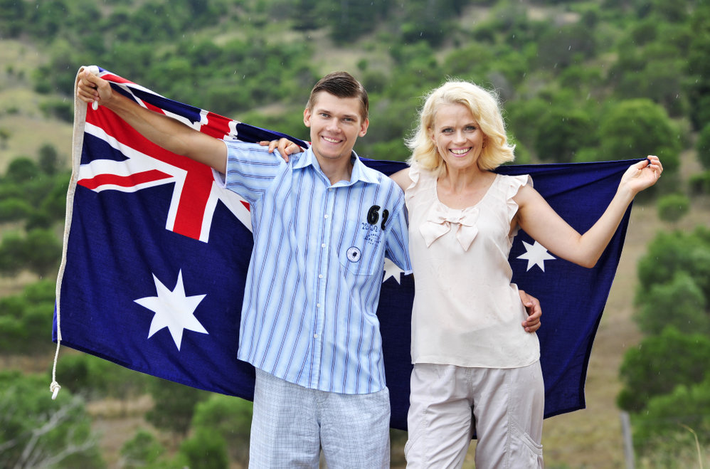 Russian mother and son Gleb Gorskiy and Tatiana Ballin are becoming Australian citizens on Friday night, January 2013