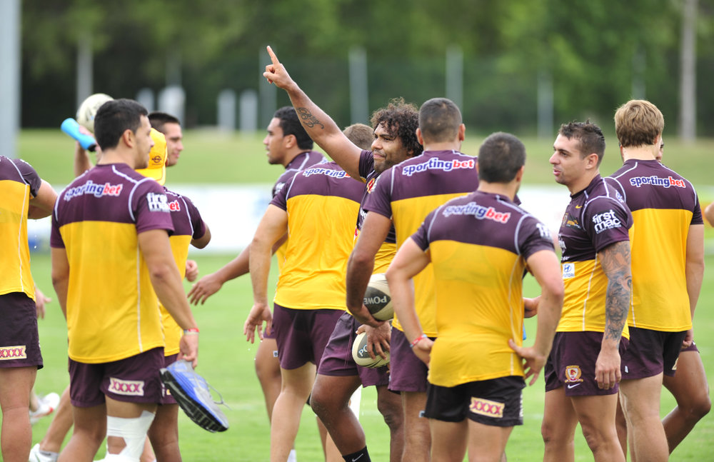 Broncos training at North Ipswich Reserve on Thursday morning, January 2013