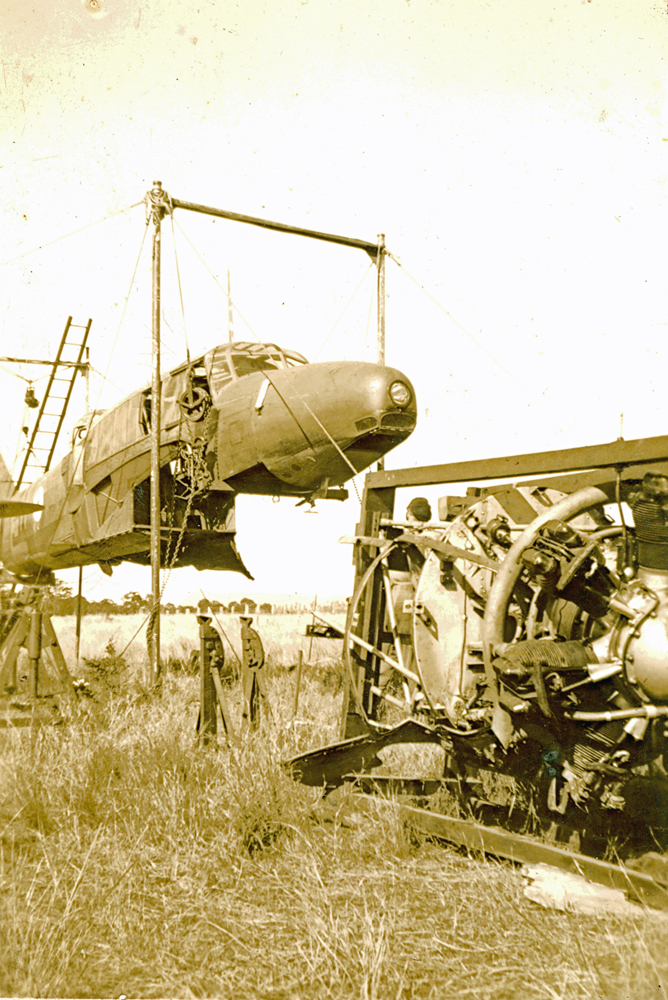 Fuselage of Avro Anson aircraft, Gympie, 1941