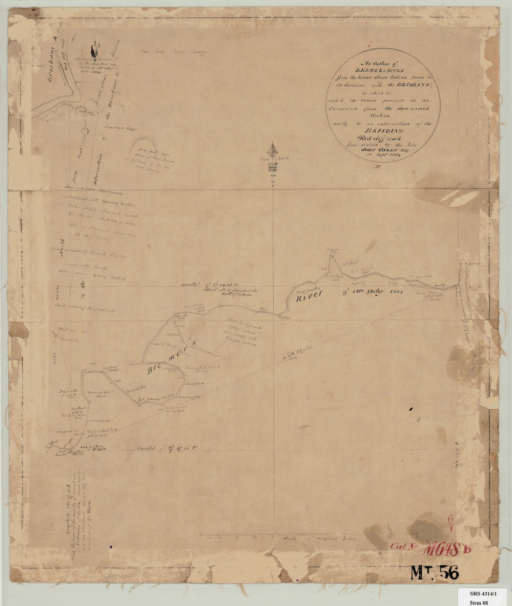Plan of Bremer River from Limestone Station to Junction of the Brisbane, 1824