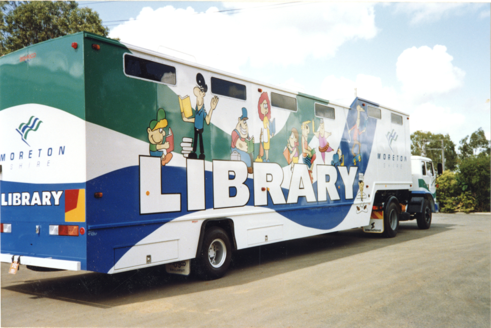 Arrival of the Moreton Shire Mobile Library, 1st April 1992