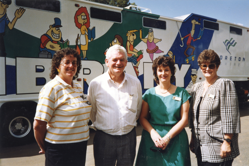 Arrival of the Moreton Shire Mobile Library, 1st April 1992