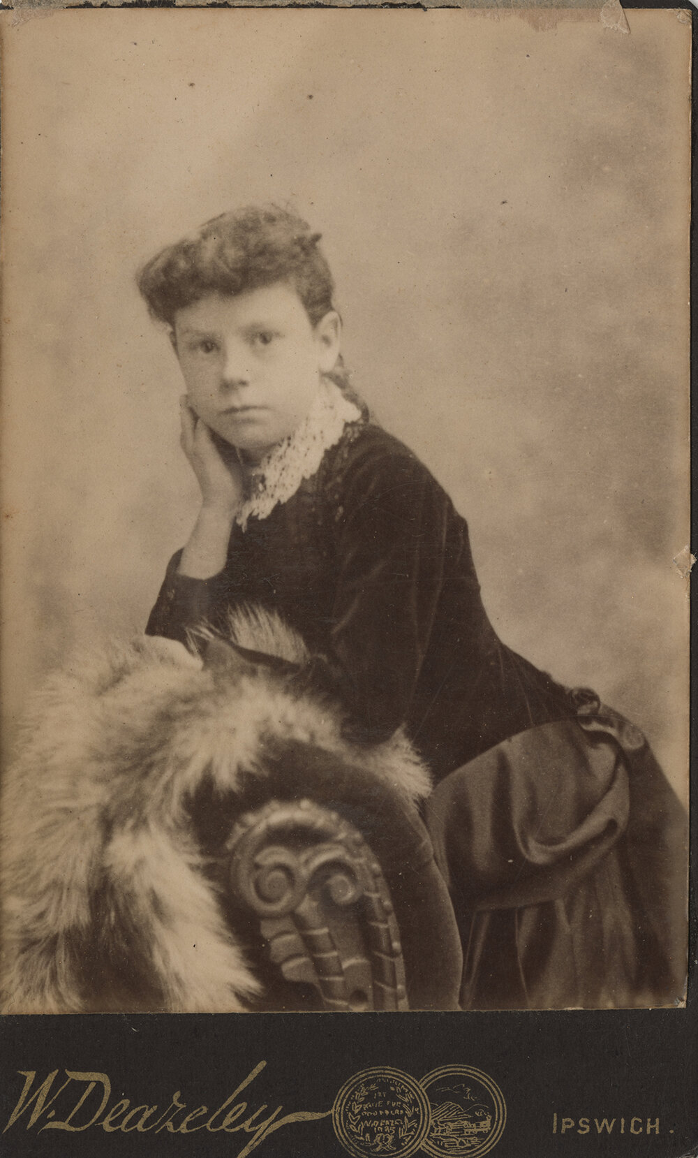 Thought to be either Eva or Olive Wyman, Ipswich, c.1891