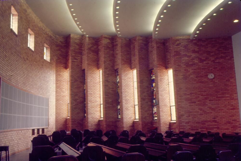 Interior of Congregational Church, corner East and Roderick Streets, Ipswich, c.1972