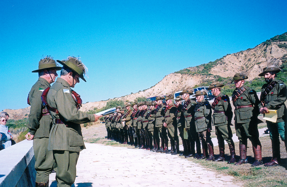 Members of the 2nd Light Horse (Lockyer Re-Enactment Troup) at Anzac Cove, Gallipoli, 2007