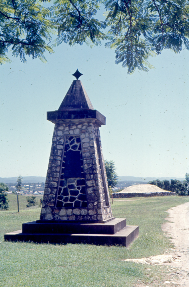 Memorial on Cunninghams Hill, Ipswich, 1972