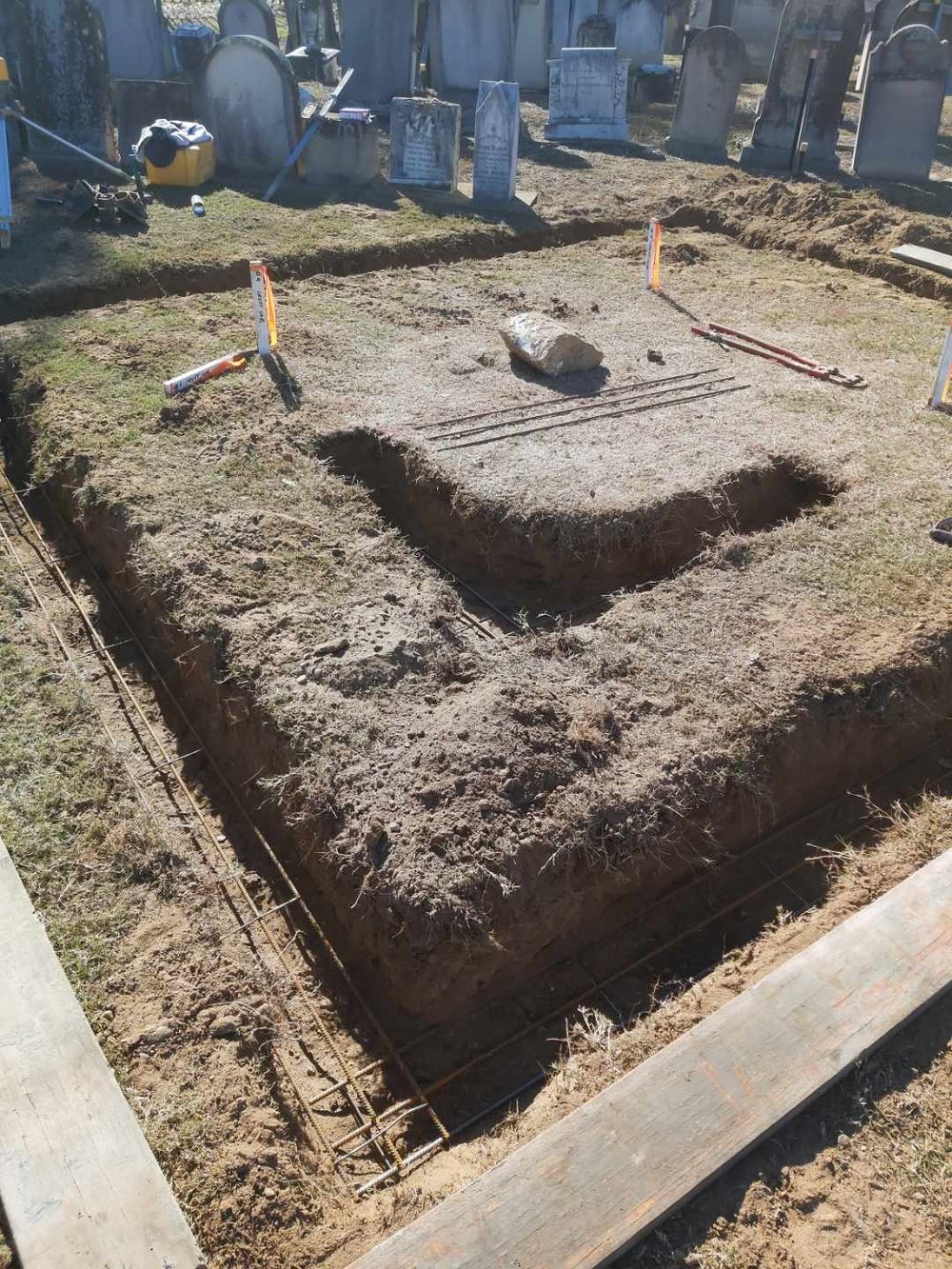 Foundations for the Fleming Vault border, 2020
