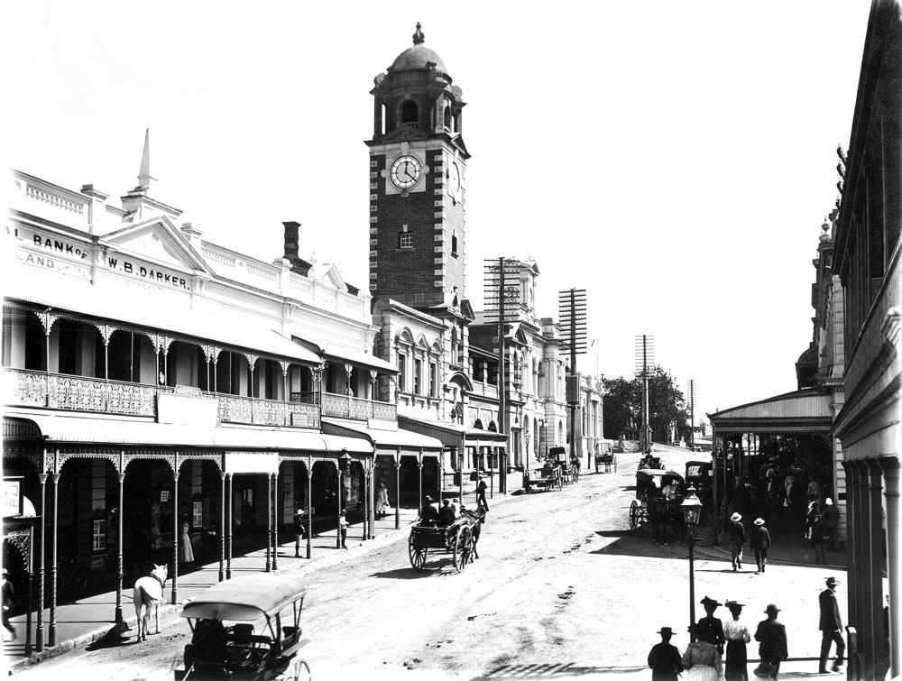 Postcard of Brisbane Street, looking west, Ipswich, c.1905