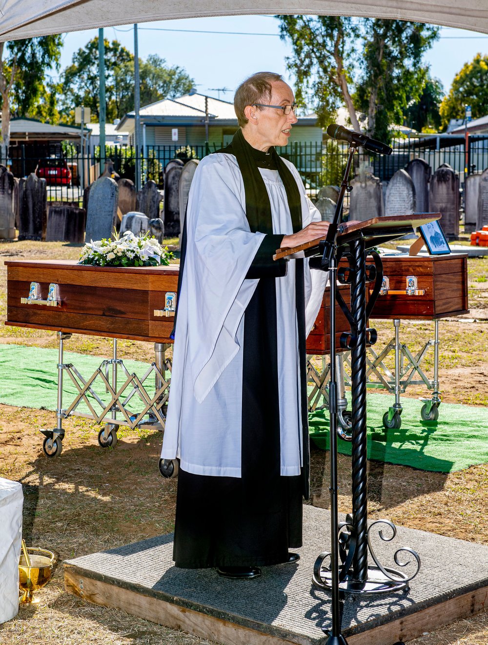 Reinterment of the Fleming family, Ipswich General Cemetery, 16th July 2019