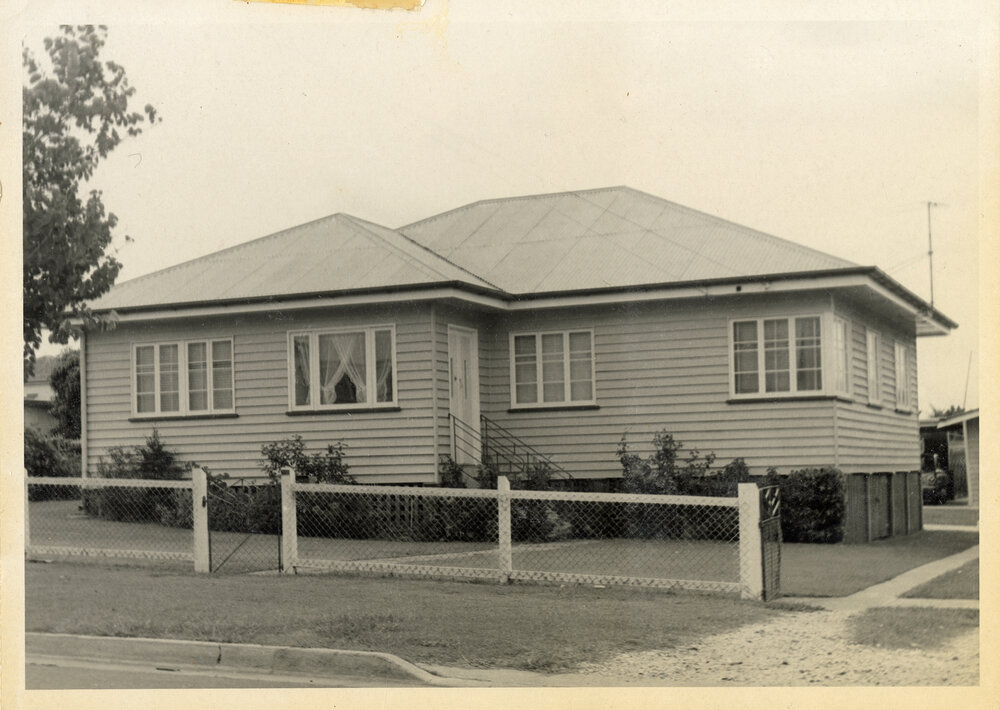 Austerity era house on Glebe Road, Booval, 1960s