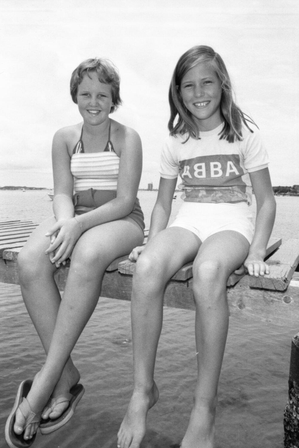 Two Ipswich girls on holiday, Queensland, January 1978