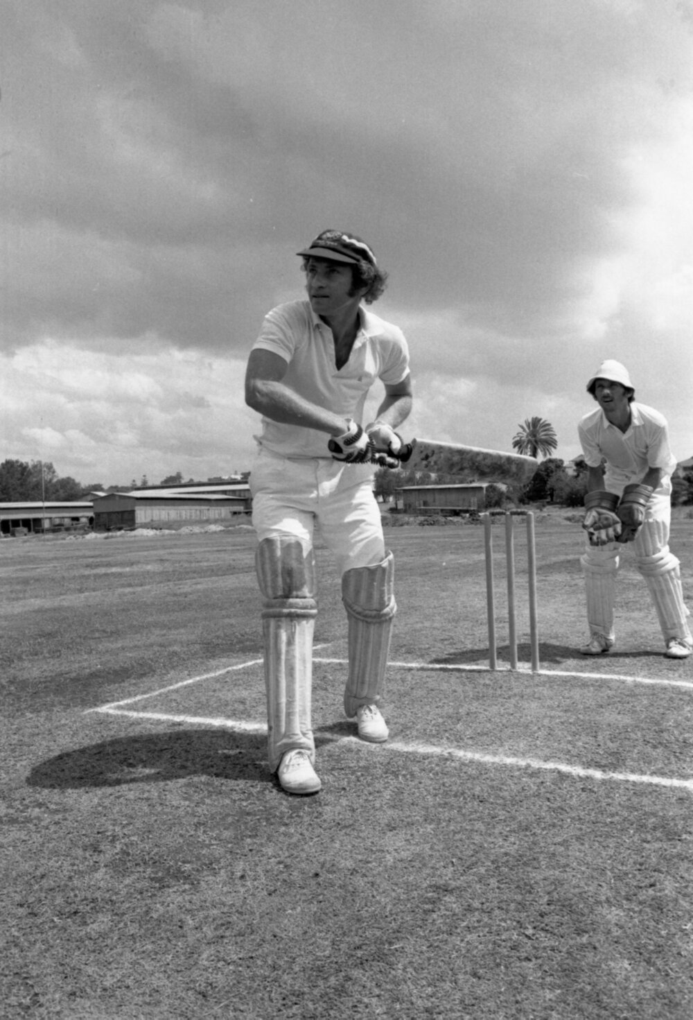 Cricketers playing, Ipswich, Queensland, January 1978