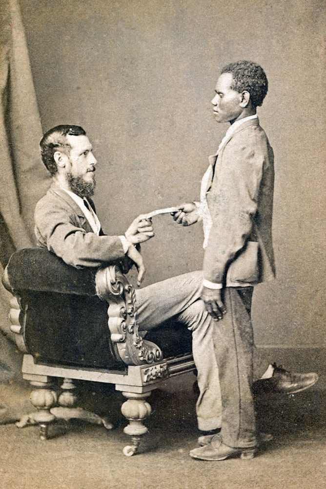 William Finucane with Gana, a South Sea Islander, Brisbane, c.1867