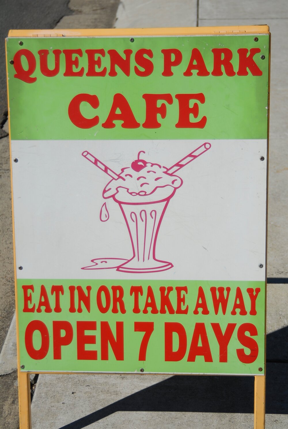 Queens Park Cafe sign, 2009