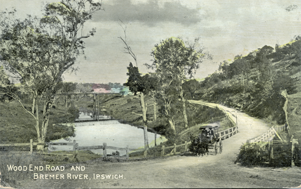 Postcard of Bremer River, Woodend, Ipswich, c.1906
