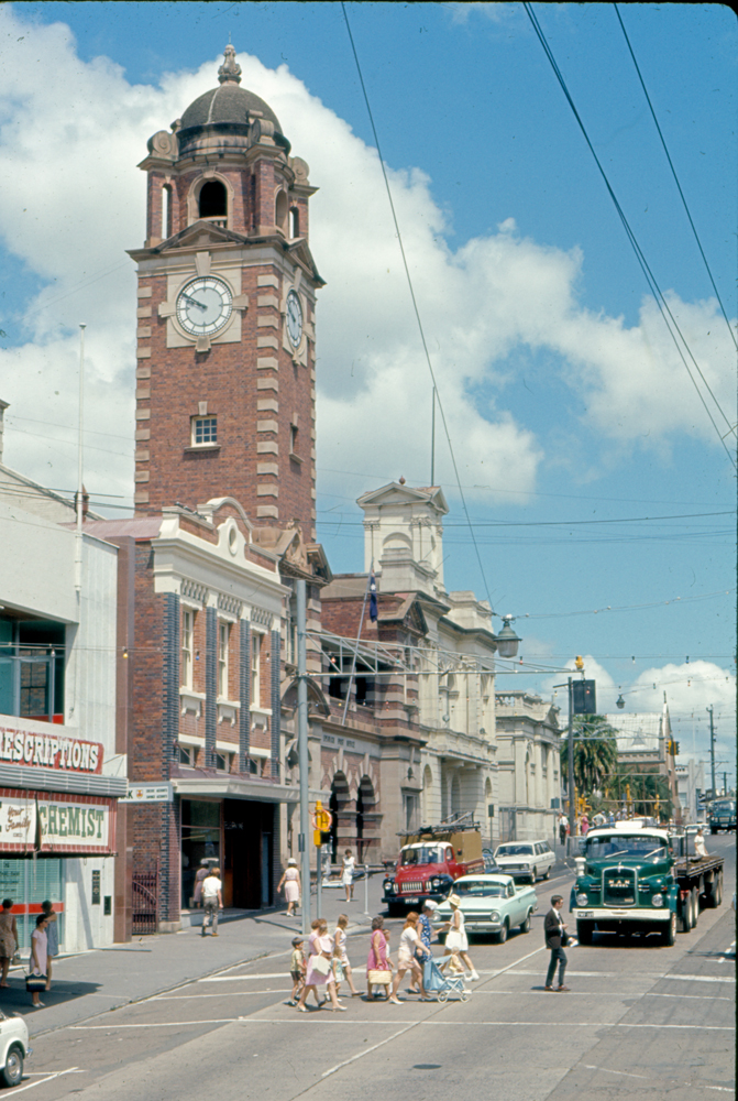 Brisbane Street, looking west, Ipswich, 1969