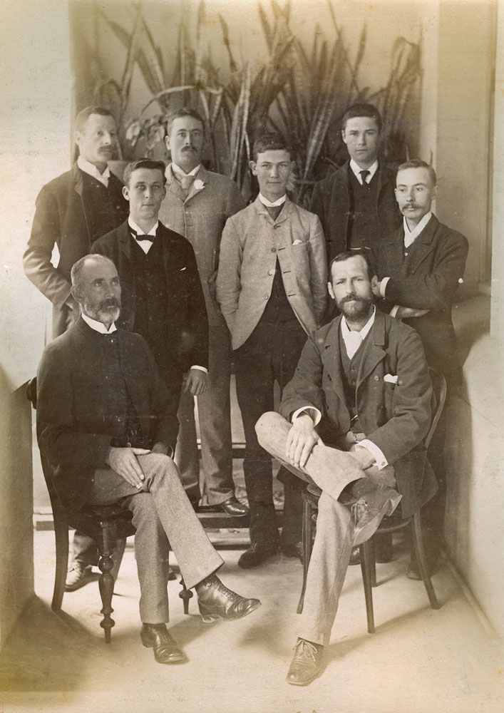 William Finucane with staff members of the Police Department, Brisbane, 1885-1895