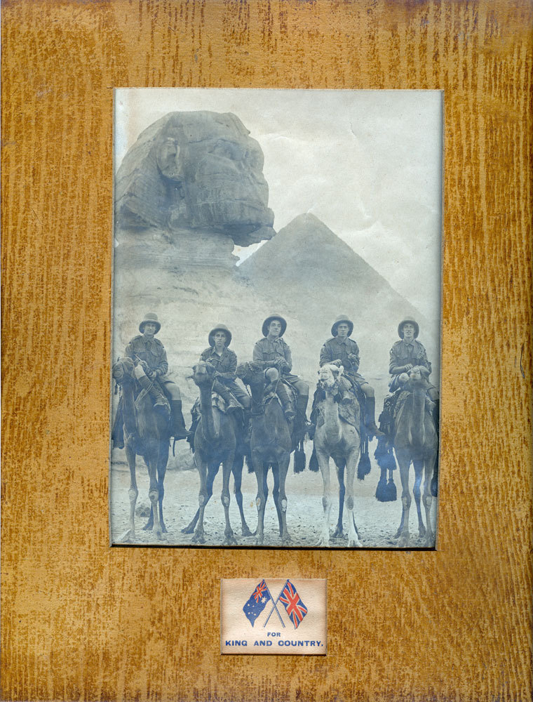 William Johnson and Arthur Whitehead, with unidentified soldiers, Egypt, c.1915