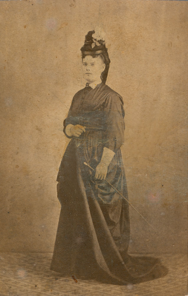 Catherine Ward, in her riding habit, Ipswich, c.1870