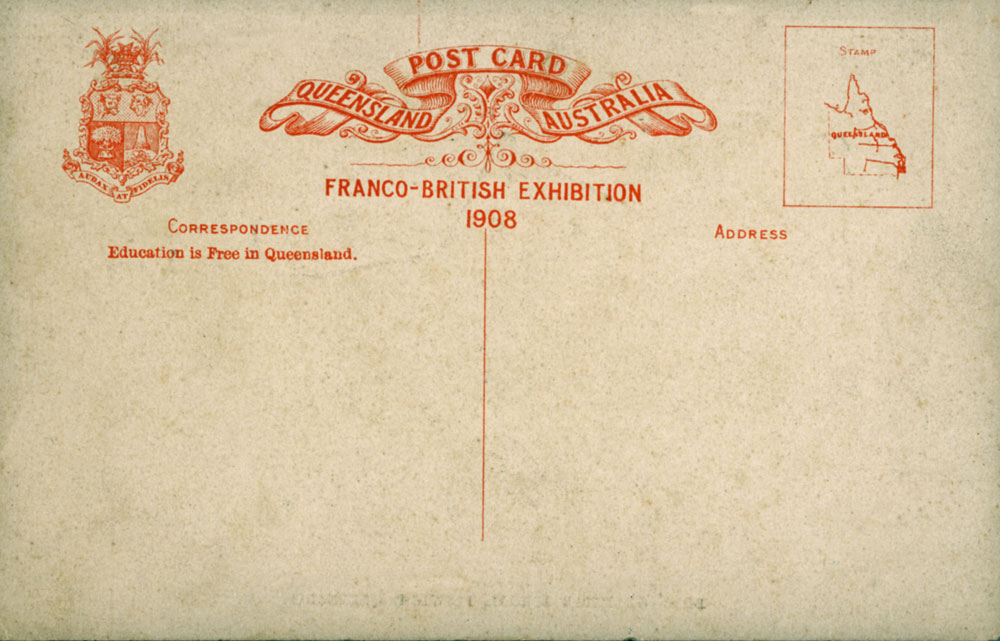 Postcard used during Franco-British Exhibition in London, 1908