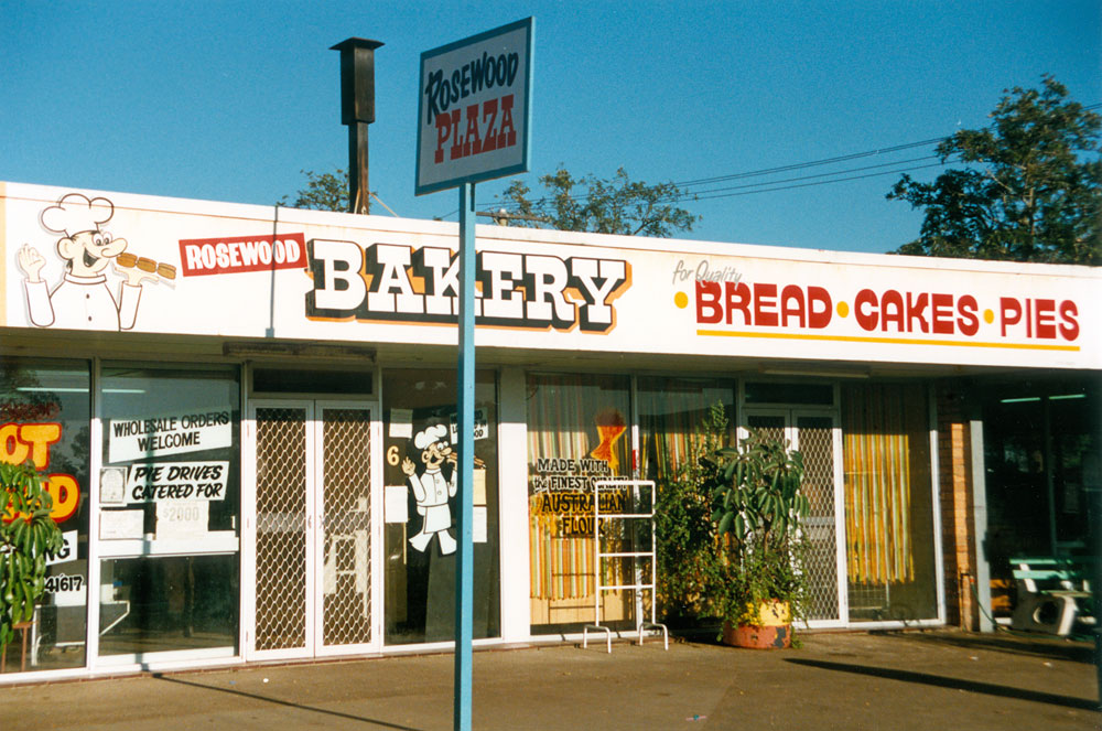 Rosewood Bakery in Rosewood Plaza, 20-22 John Street, Rosewood, Ipswich, c.1991