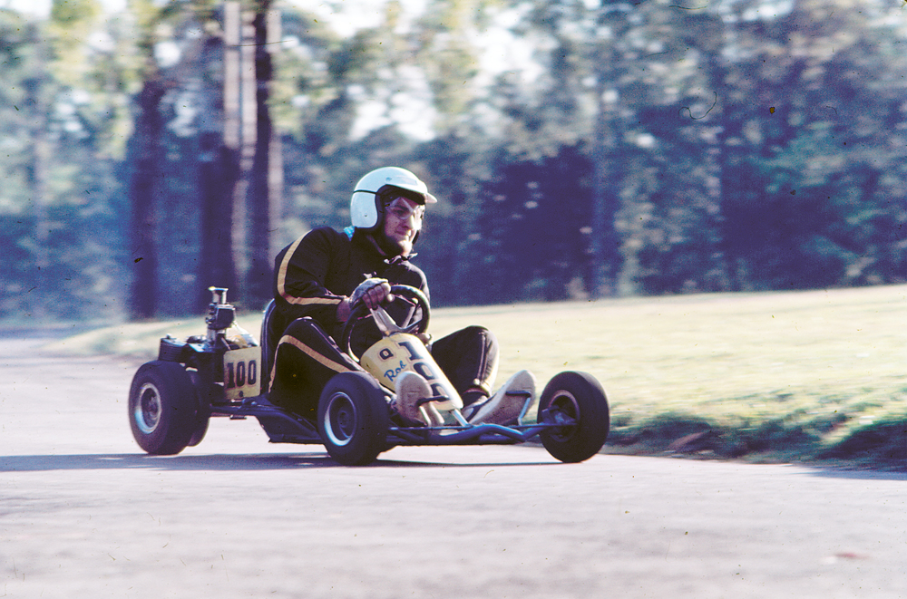 Go karting at Mt. Crosby, Brisbane, 1970