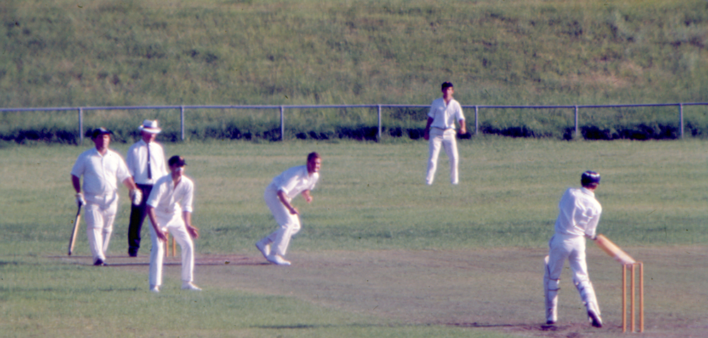 Cricket match on North Ipswich Reserve, 1970