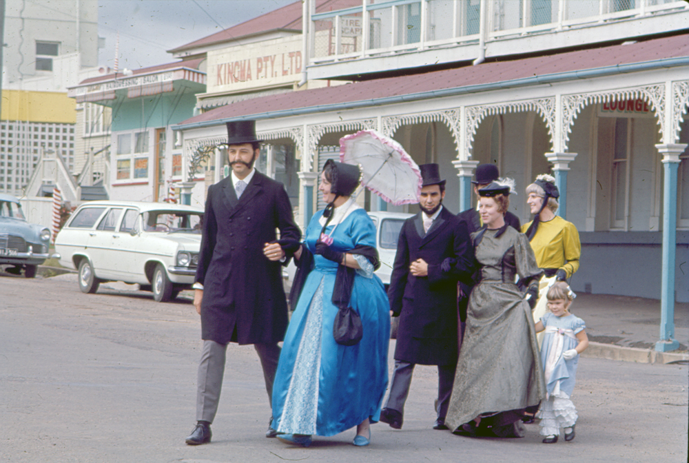 Re-enactment of opening of the Ipswich to Grandchester railway line, North Ipswich, 1965