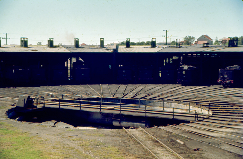 Roundhouse at Ipswich Railway Workshops, North Ipswich, 1969