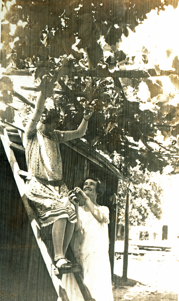 Myra Leard and Elsie (Queenie) Jones at Oakleigh, Redbank Plains, Ipswich, c.1920