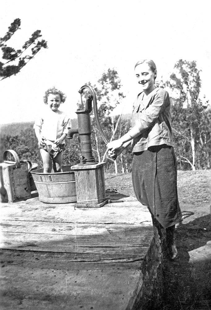 Valma and Audrey Jones at Oakleigh, Redbank Plains, Ipswich, c.1921