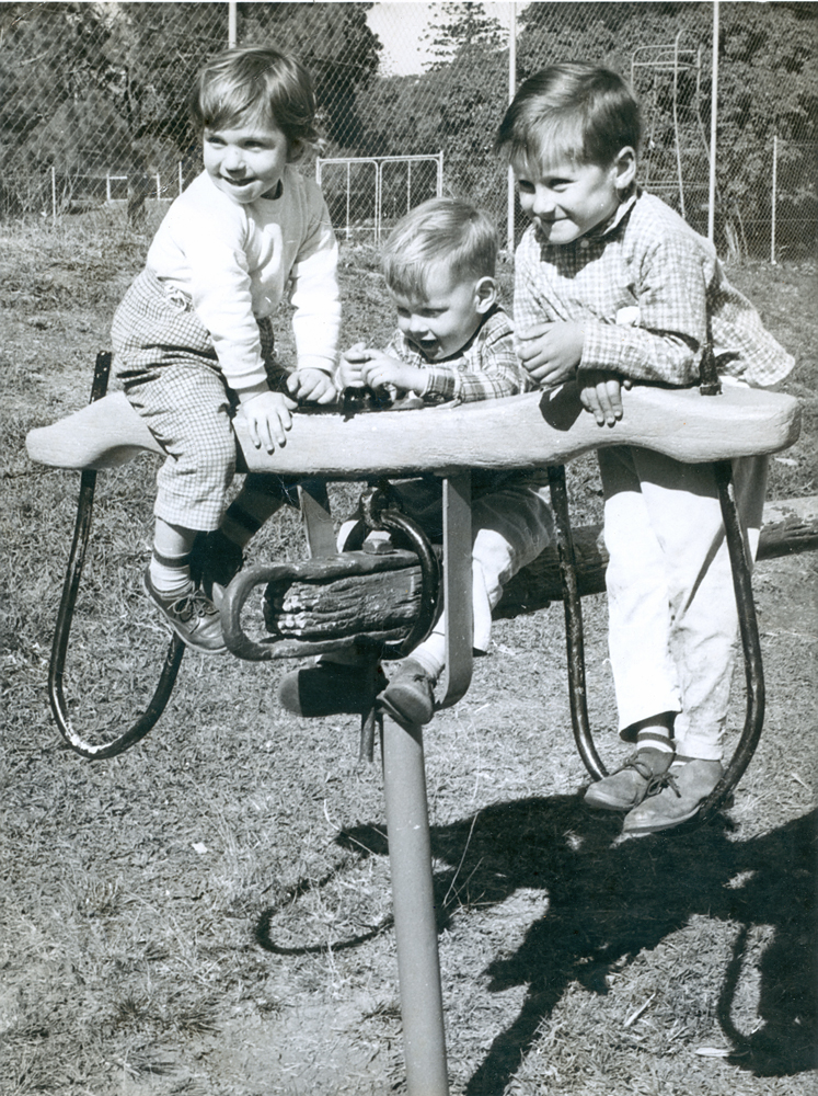 Children on bullock wagon in Queens Park, Ipswich, 1966