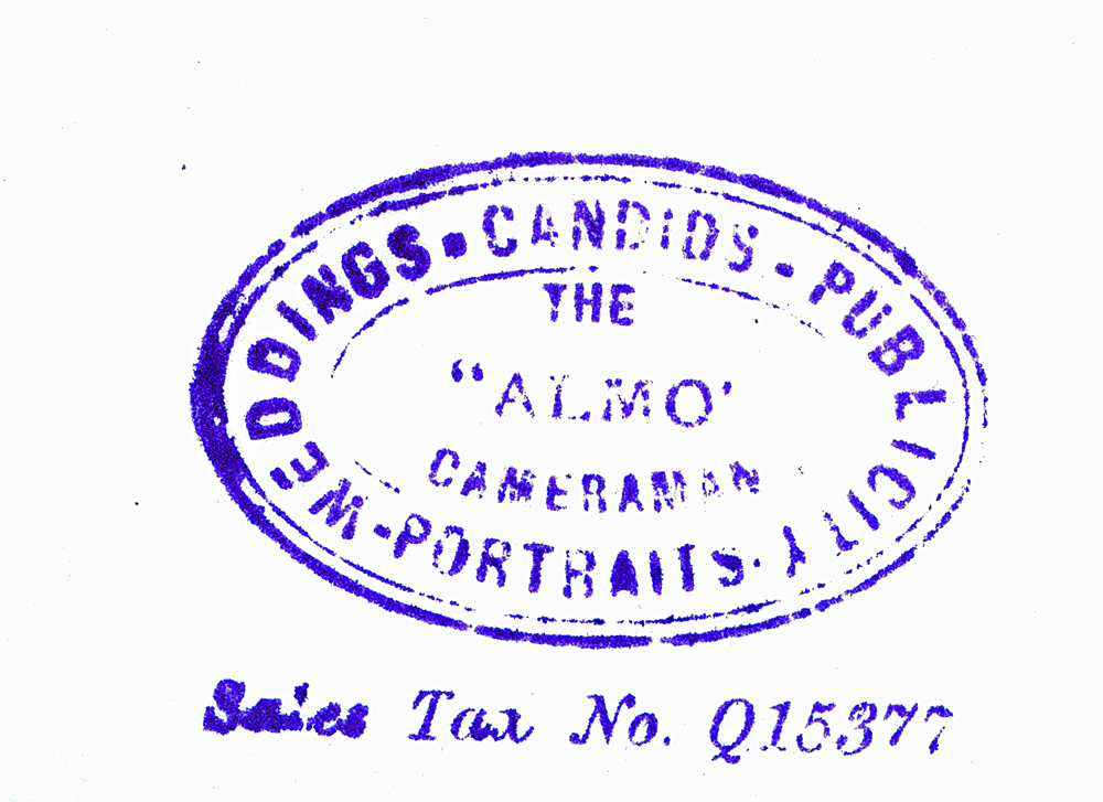 Trademark of 'Almo' Cameraman of Rosewood, Ipswich, early 1950s